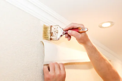 Pose de papier peint à Moult-Chicheboville — revêtements muraux et toiles de verre